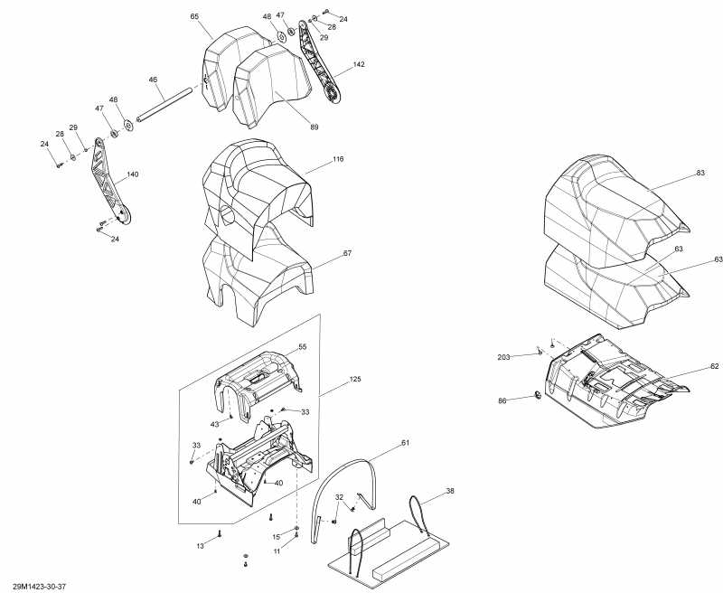 snowmobile BRP SkiDoo EXPEDITION SPORT 600ACE XP, 2014 - Seat