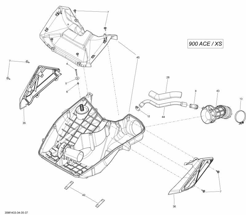  BRP SkiDoo EXPEDITION SPORT 900ACE XS, 2014  - Air Intake System