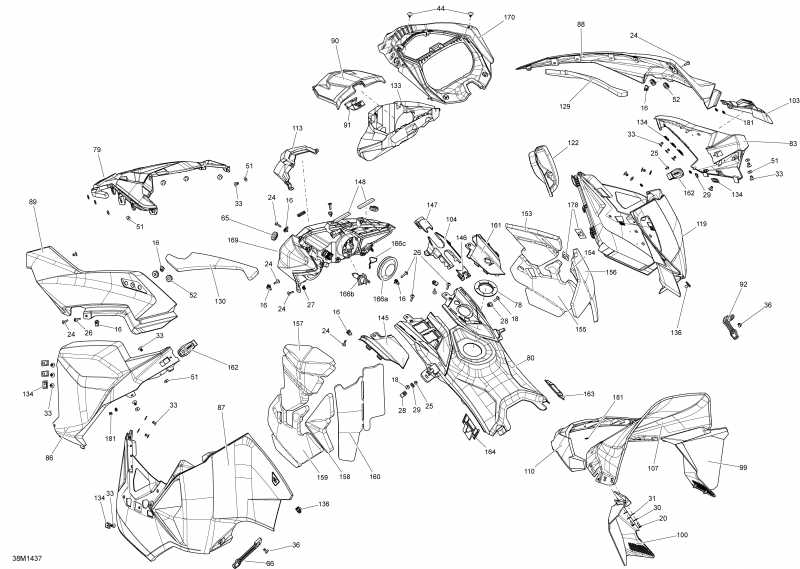 �������� BRP SkiDoo ������ EXPEDITION SPORT 900ACE XS, 2014 - Hood, Windshield And Console