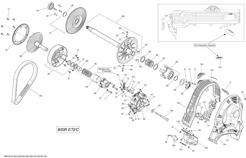  ski-doo FREERIDE 137, 800RE XM RS, 2014 - Pulley System