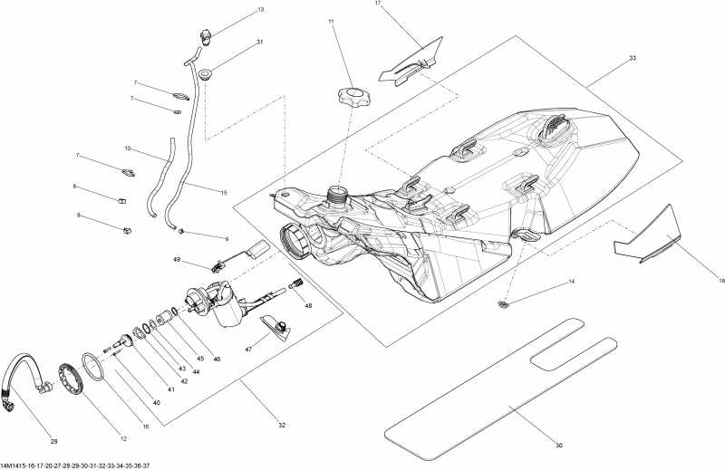  Skidoo GRAND TOURING LE 12004TEC XR, 2014  - Fuel System
