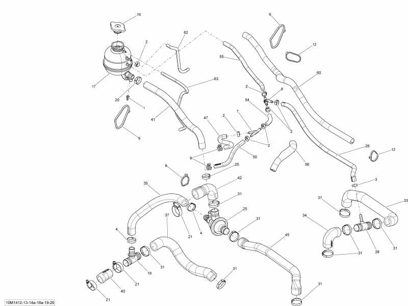 snowmobile SKIDOO GRAND TOURING LE 600HOE XR, 2014  - Cooling System