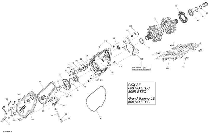 snowmobile Skidoo - Drive System