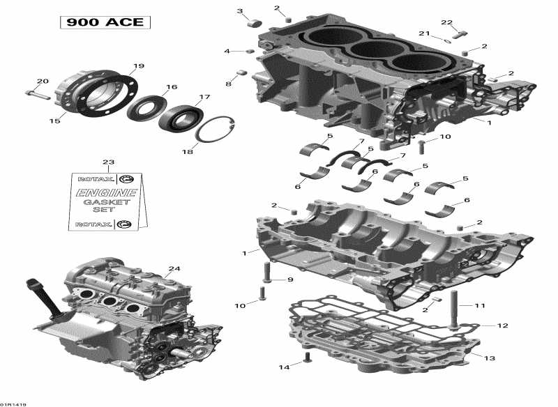  Ski Doo  GRAND TOURING LE 900 ACE XR, 2014 - Crankcase