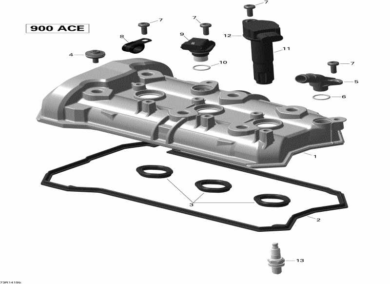 snowmobile Skidoo GRAND TOURING LE 900 ACE XR, 2014  - Valve Cover