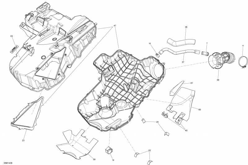 Skidoo GRAND TOURING LE 900 ACE XR, 2014  - Air Intake System