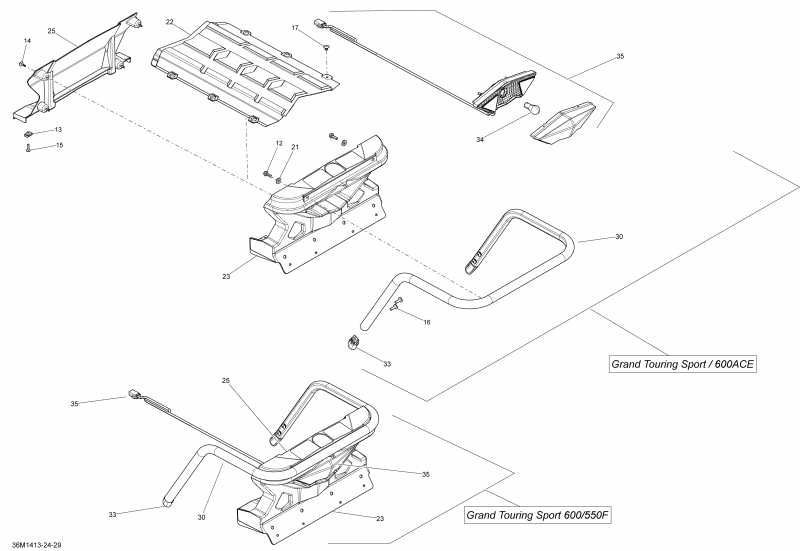 snowmobile SKIDOO  GRAND TOURING SPORT 550F XP, 2014 - Luggage Rack