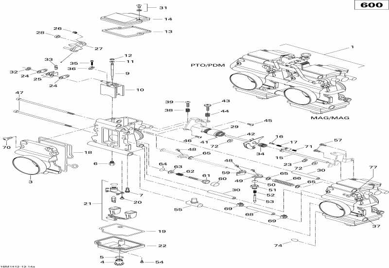 snowmobile ski-doo GRAND TOURING SPORT 600 XP, 2014  - Carburetor