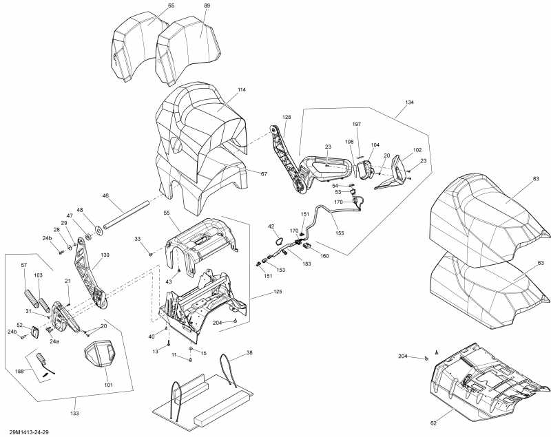 Ski-doo  GRAND TOURING SPORT 600ACE XP, 2014 - Seat