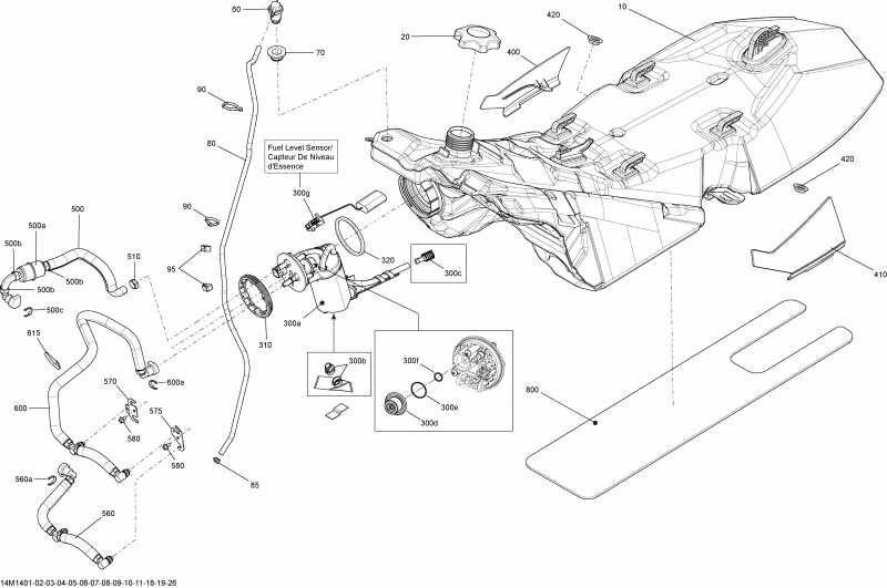  SkiDoo  GSX LE 600HOE XS, 2014 - Fuel System