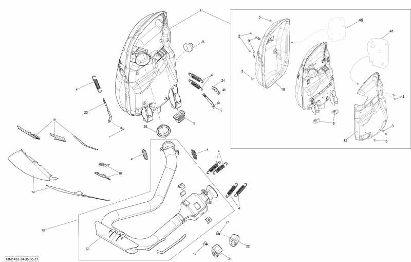 BRP SkiDoo  GSX LE 900ACE XS, 2014 - Exhaust System