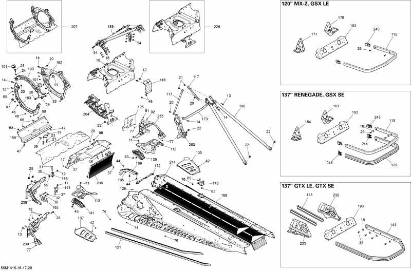 snowmobile  GSX SE 12004TEC XR, 2014  -   Components