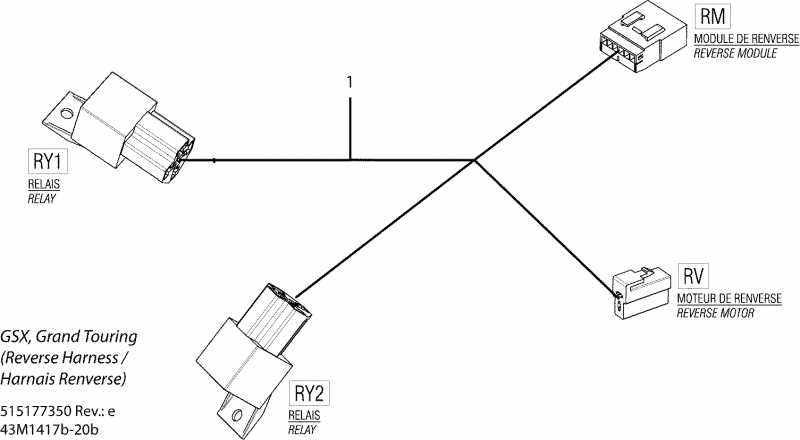 snowmobile SkiDoo - Electrical Harness Reverse