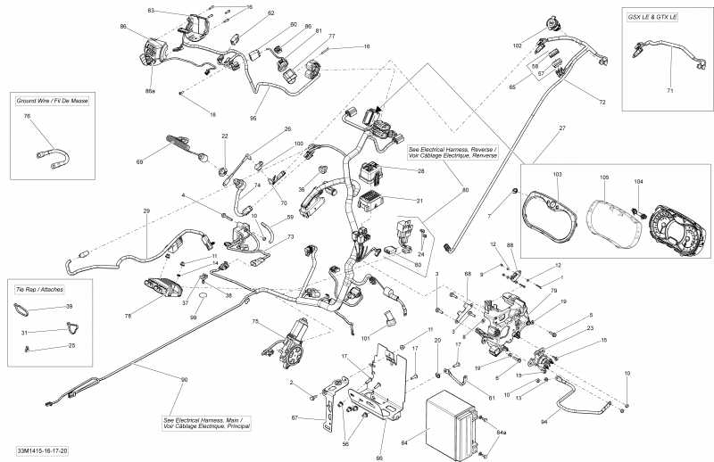 snowmobile Skidoo GSX SE 12004TEC XR, 2014 - Electrical System