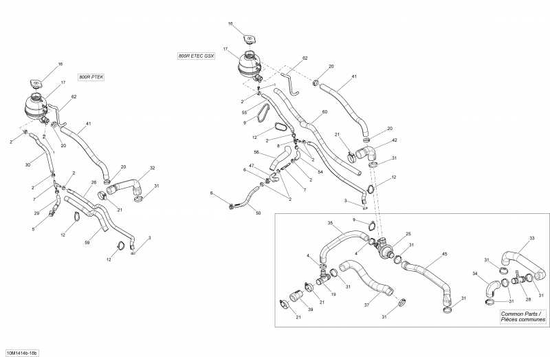 �������� SkiDoo GSX SE 800RE XR, 2014 - Cooling System 800retec