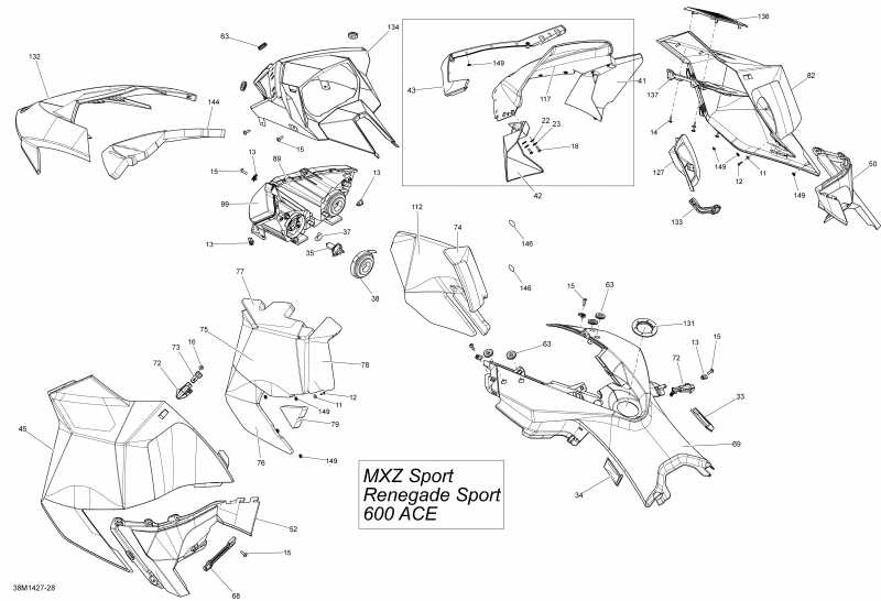 Skidoo  MXZ SPORT 600ACE XP, 2014 - 38m1427