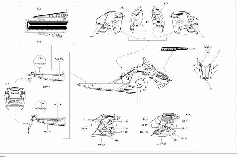 snowmobile ski-doo MXZ X 12004TEC XR, 2014  - 32m1415