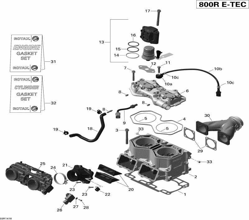 MXZ X 800RETEC XS, 2014 - Cylinder And Injection System