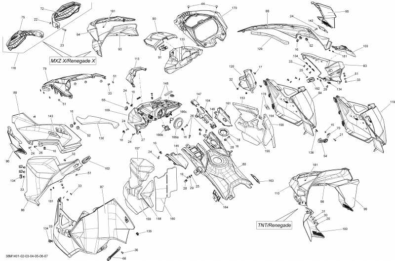 snowmobile Ski-doo - Hood, Windshield And Console