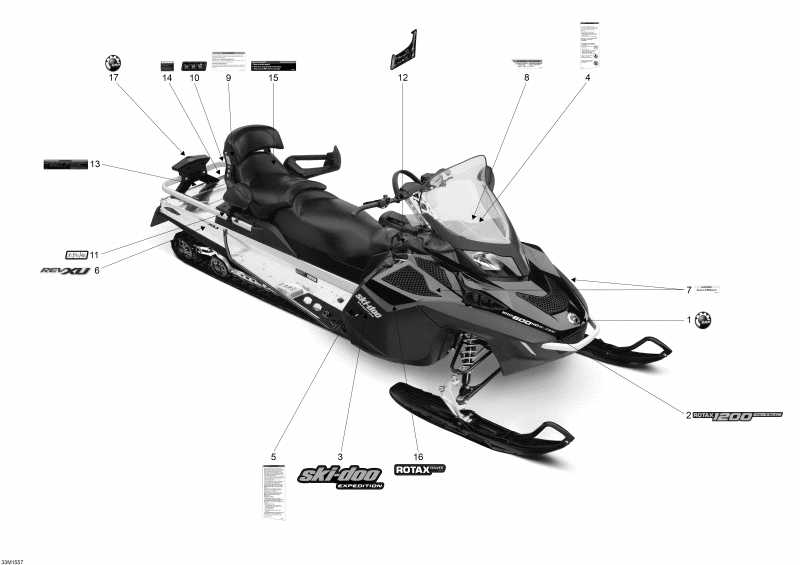 Skidoo Expedition LE 1200 4-TEC, 2015  - 33m1557