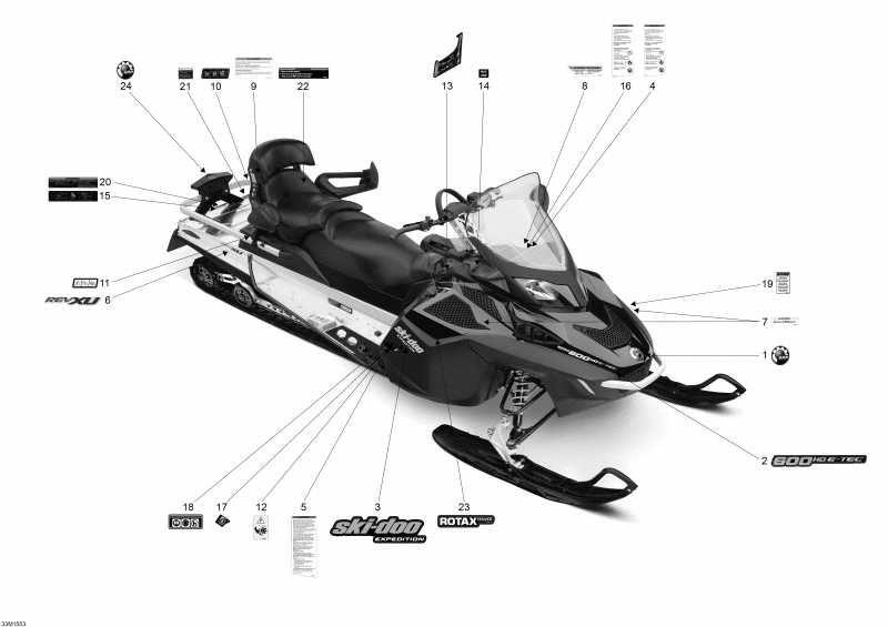  Skidoo  Expedition LE 600 E-TEC, 2015 - 33m1553