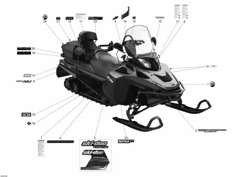 snowmobile ski-doo Expedition SE 1200, 2015  - 33m1558