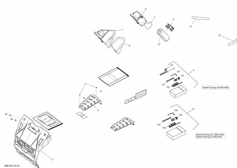snowmobile Skidoo ����������� Grand Touring SE 1200 XR137, 2015 - 46m1522