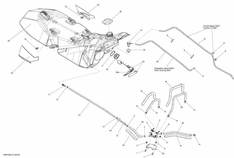  Ski Doo  Grand Touring Sport 550F XP137, 2015 - 14m1527