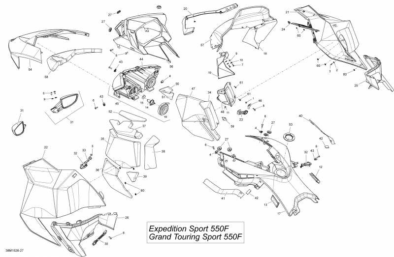  Skidoo Grand Touring Sport 550F XP137, 2015  - 38m1527