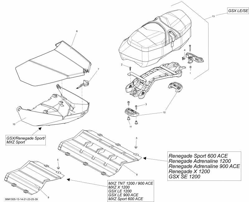  SkiDoo  GSX LE 1200 XR137, 2015 - 36m1521