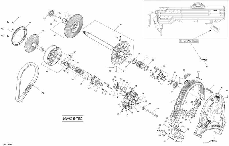  Skidoo MXZ IRON DOG 600HO E-TEC, 2015 - 19m1559b