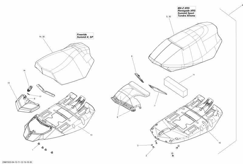  BRP  MXZ XRS 600HOETEC XS-RS120, 2015 - 29m1503