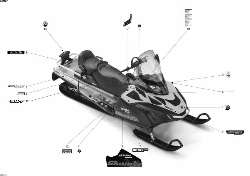 SKIDOO Skandic SWT 550, 2015  - 33m1547