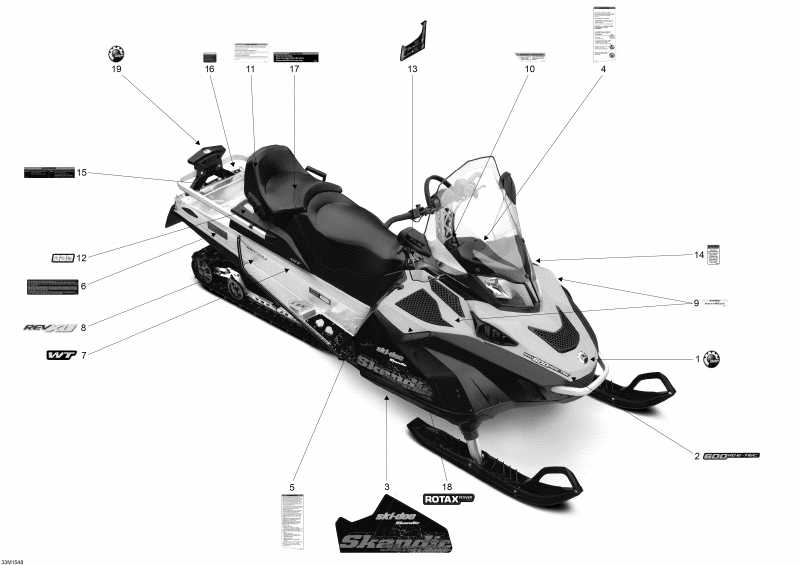 snowmobile Skidoo  Skandic WT 600 E-TEC, 2015 - 33m1548