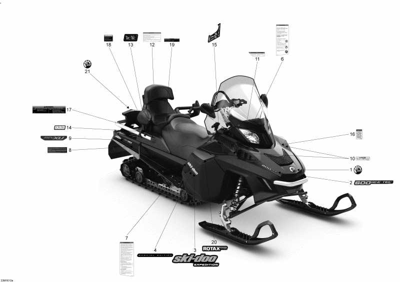 Skidoo EXPEDITION - LE-SE-Xtreme 2-STROKE, 2016  - Decals Le & Se