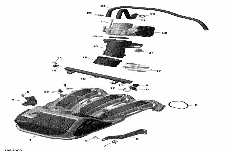 snowmobile Skidoo - Air Intake Manifold And Throttle Body 1200itc 4-tec