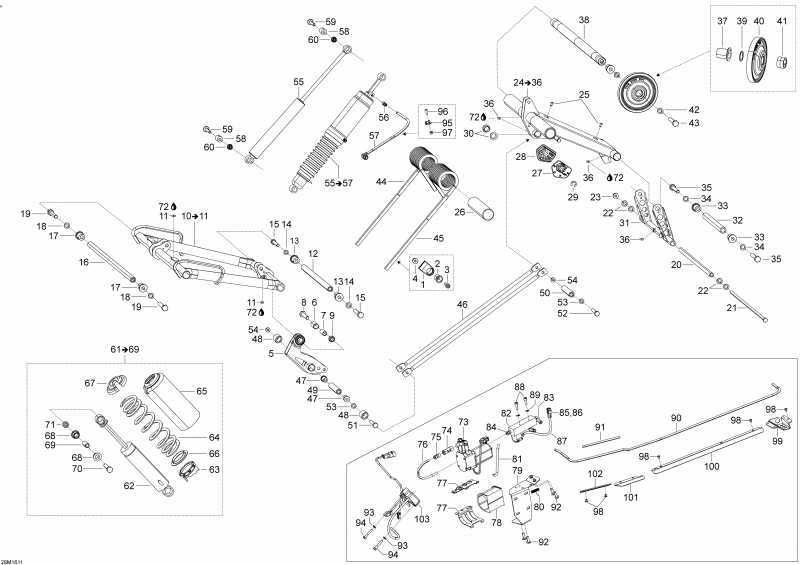 snowmobile SkiDoo  EXPEDITION - LE-SE 4-STROKE, 2016 - Rear Suspension B