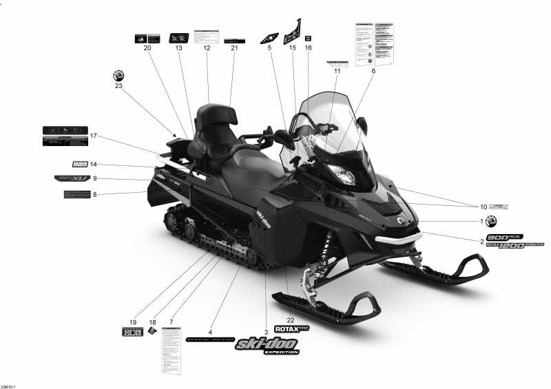 snowmobile Skidoo  EXPEDITION - LE-SE 4-STROKE, 2016 - Decals
