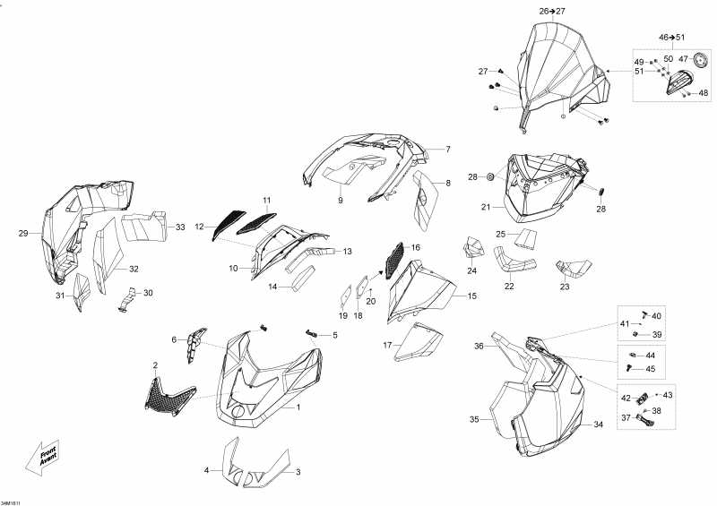  Skidoo EXPEDITION - LE-SE 4-STROKE, 2016 - Hood