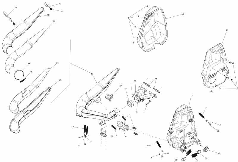 Skidoo  EXPEDITION - SPORT 2-STROKE, 2016 - Exhaust System