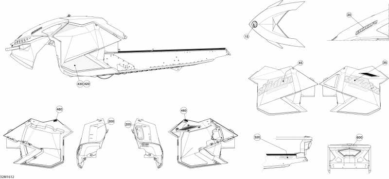 snowmobile SkiDoo EXPEDITION - SPORT 2-STROKE, 2016 - Decals