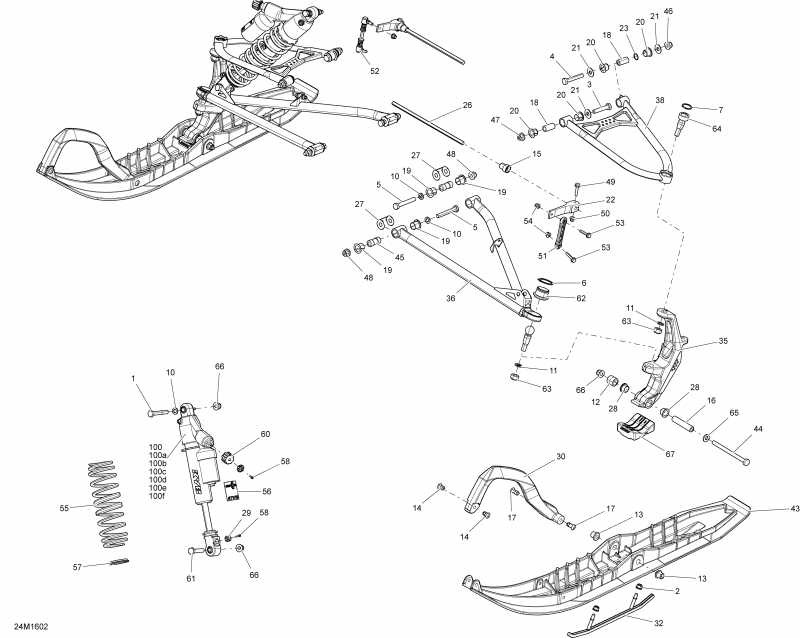 snowmobile BRP  FREERIDE, 2016 - Front Suspension And Ski