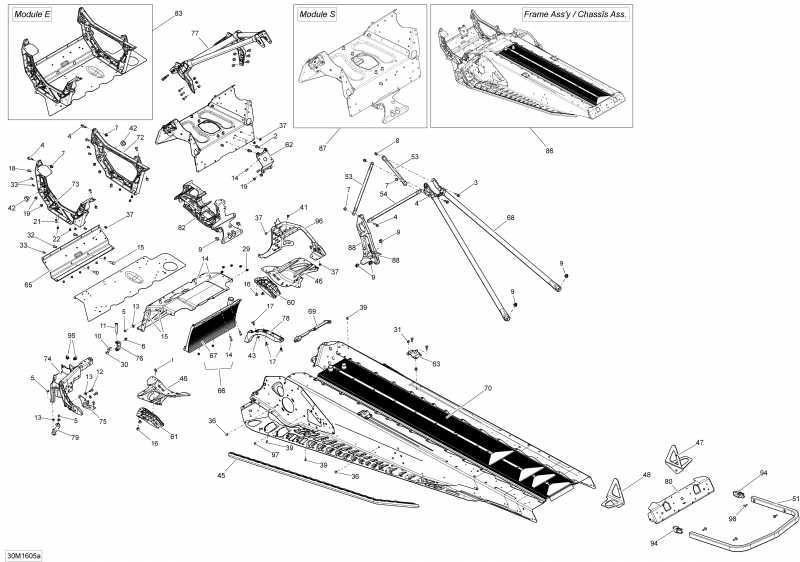  SKIDOO  MXZ - 2-STROKE, 2016 - Frame Package Sport