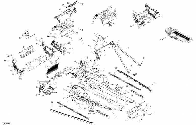  BRP  MXZ - 2-STROKE, 2016 - Frame Package X