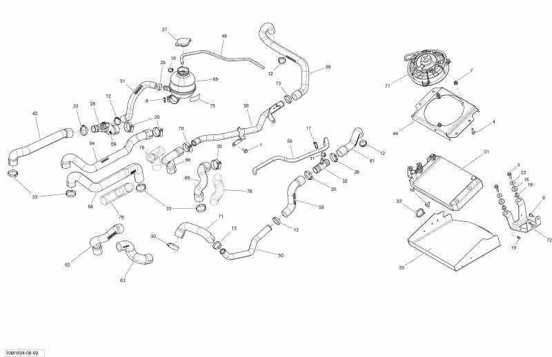 MXZ - 4-STROKE, 2016 - Cooling System 600-900 Ace