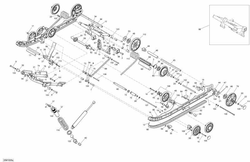  SKIDOO  MXZ - 4-STROKE, 2016 - Rear Suspension Package Sport