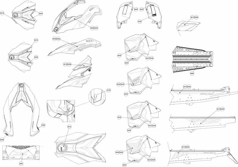 snowmobile BRP MXZ - 4-STROKE, 2016  - Decals All Models