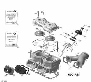01- ,      (01- Cylinder, Exhaust Manifold And Reed Valve)