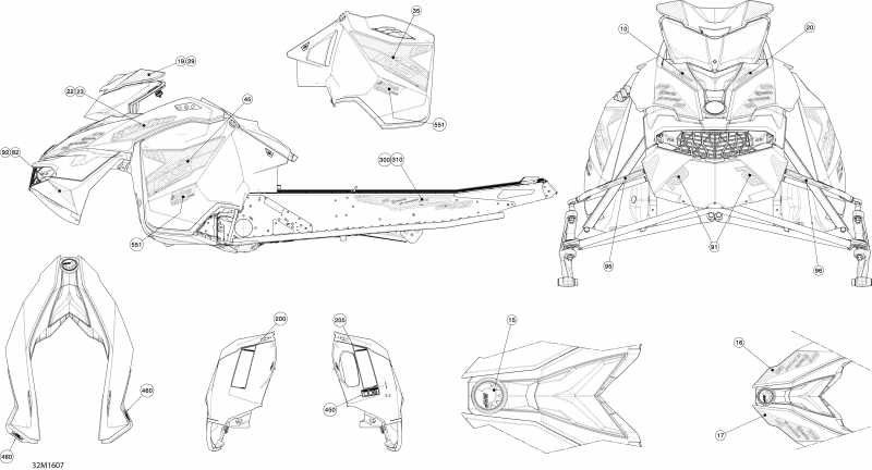  Skidoo  MXZ 600 RS, 2016 - Decals