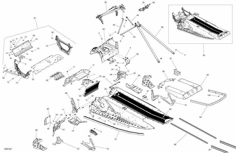  BRP MXZ 600 RS, 2016  - Frame